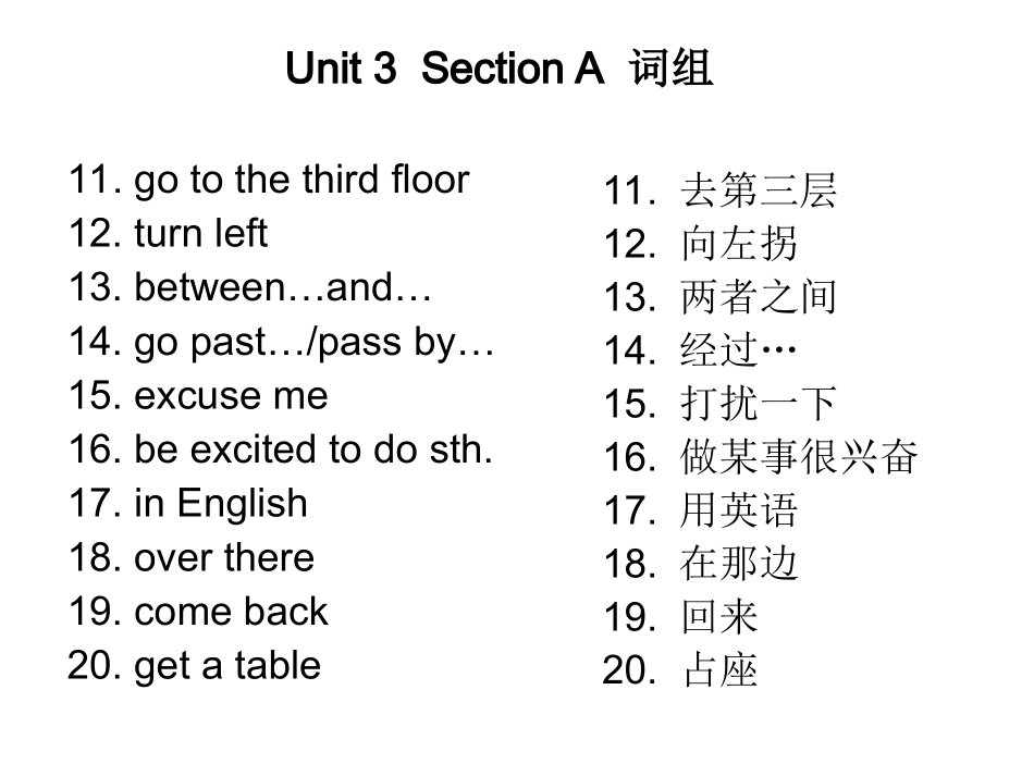2014年新目标九年级Unit3词组_第2页
