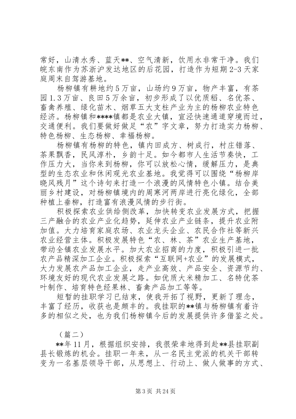 干部挂职锻炼调研报告（五篇）_第3页