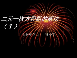 二元一次方程组的解法1（管小丰）