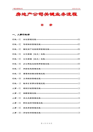房地产公司全套业务流程图