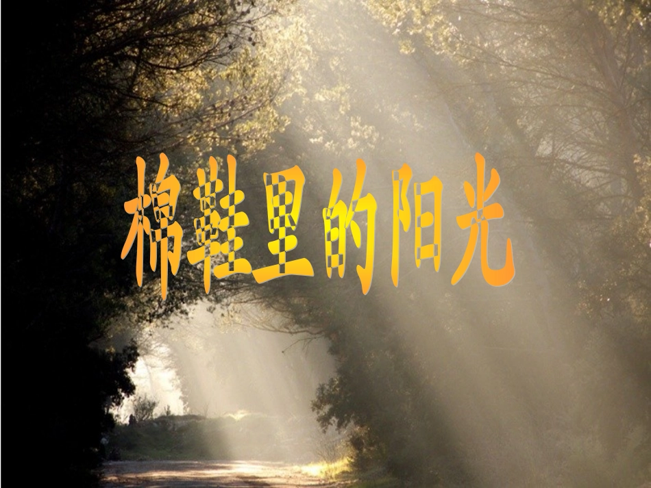 《棉鞋里的阳光》课件1_第1页