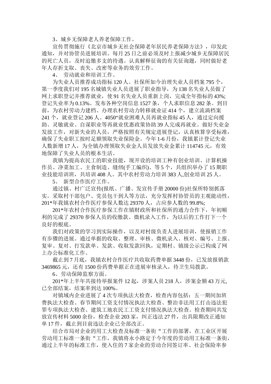 镇社保所工作总结_第2页