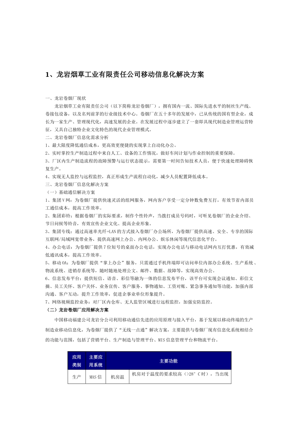 龙岩市移动信息化解决方案研讨_第1页