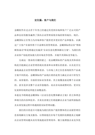 金蝶公司企业整体信息化蓝皮书