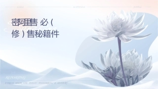 绝密阿里销售员必学(修炼)销售秘籍课件