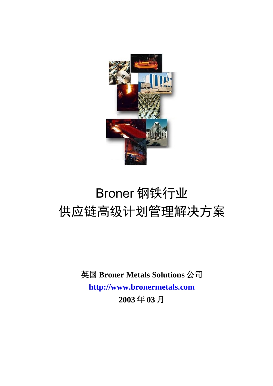 Broner钢铁行业供应链管理解决方案_第1页