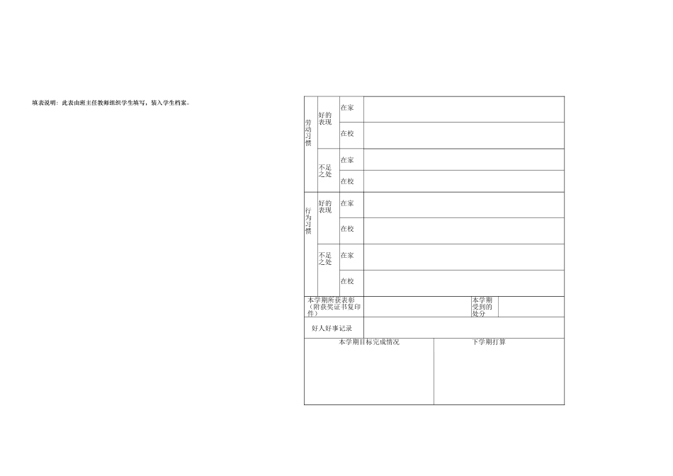 学生成长评价表_第2页
