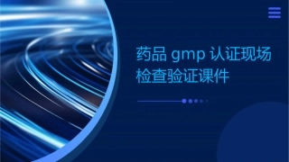 药品GMP认证现场检查验证课件