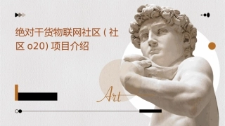 绝对干货物联网社区(社区o20)项目介绍课件