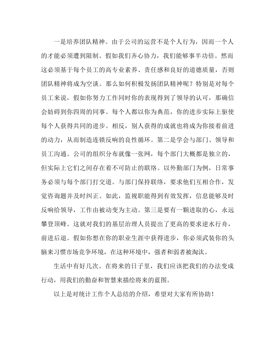 统计工作个人参考总结范文（通用）_第3页