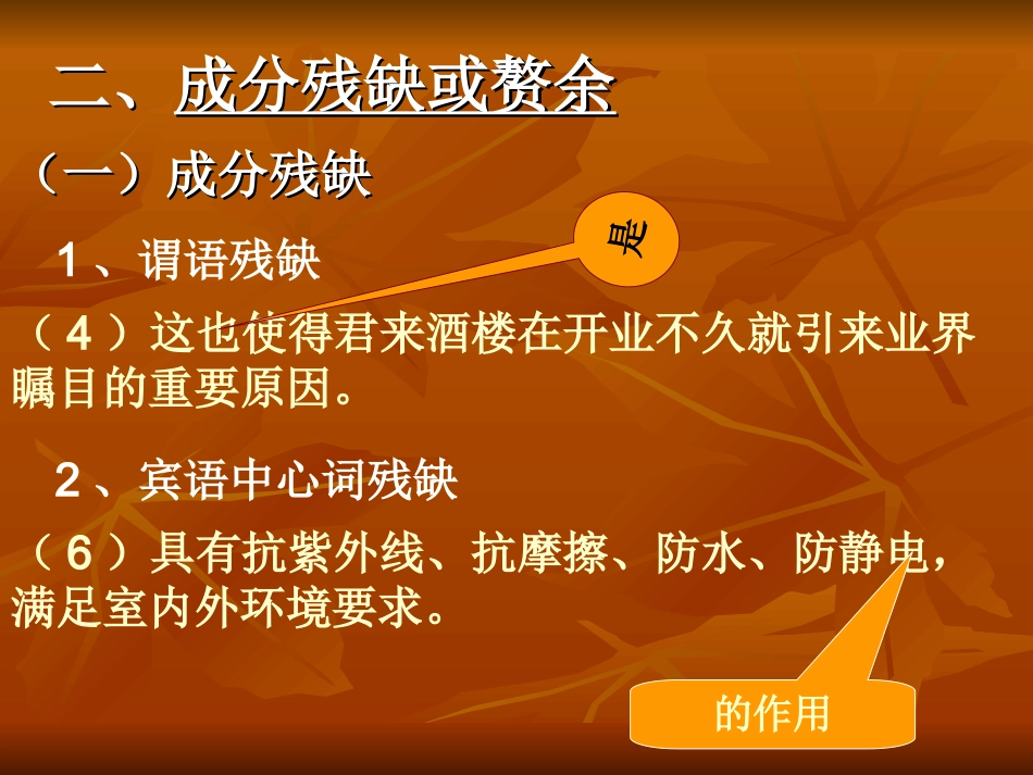 高考病句复习专题二《语言文字应用·有话“好好说”——修改病句》_第3页