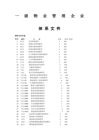 物业公司质量管理体系文件汇编(规范版)