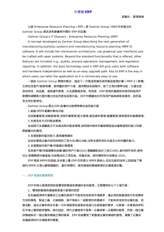ERP是什麼