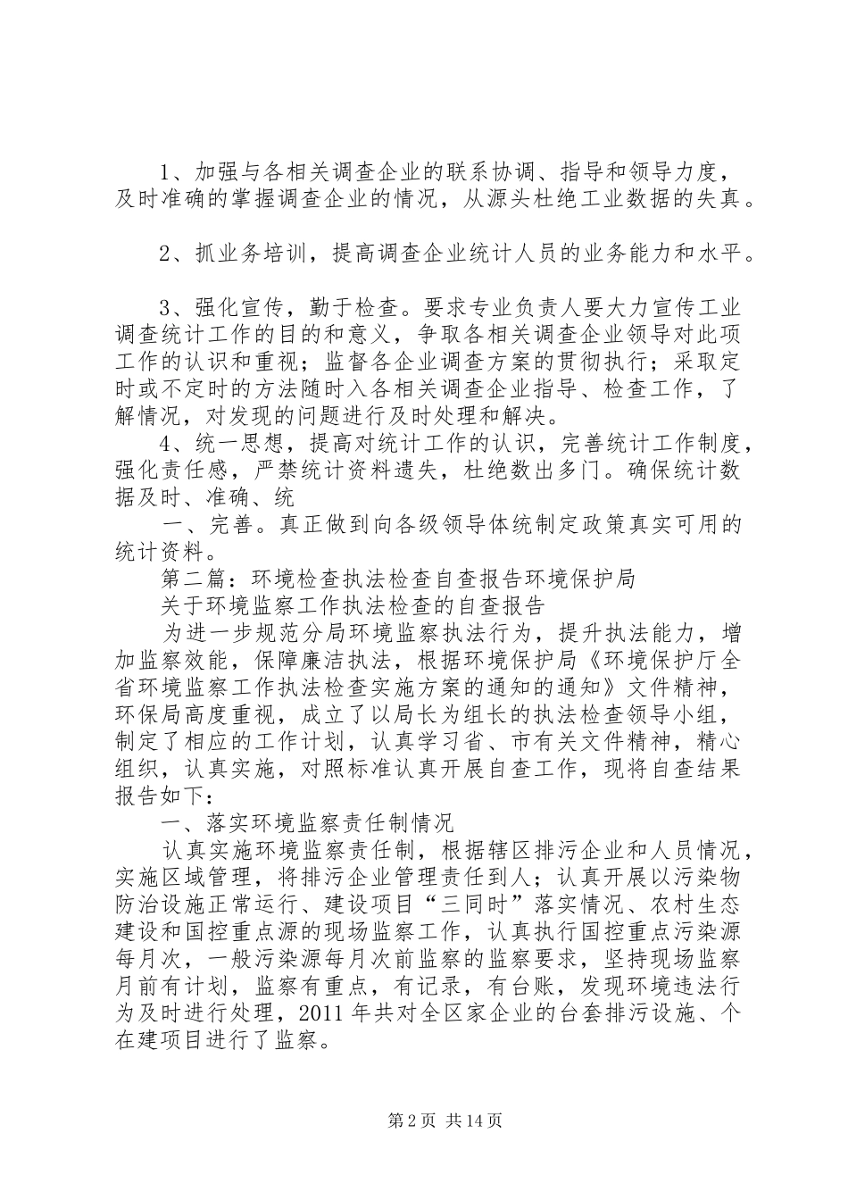工业执法检查自查报告_第2页