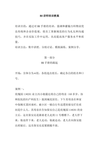 BI手册培训教案
