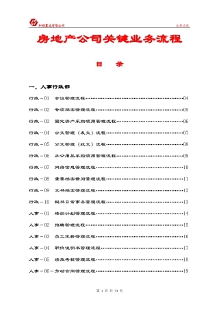 房地产公司关键业务流程