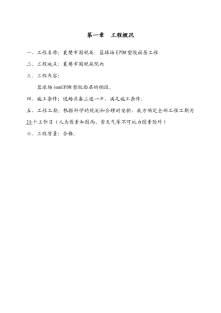 EPDM塑胶面层的施工组织设计