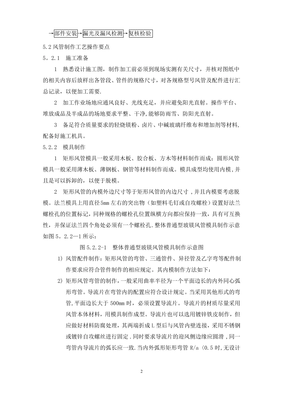 无机玻璃钢风管制作与安装施工工艺_第2页