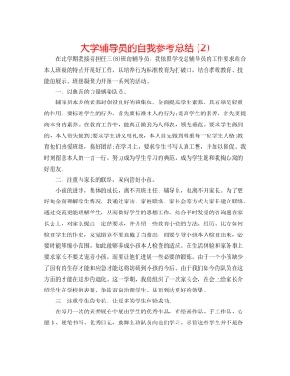 大学辅导员的自我参考总结2)
