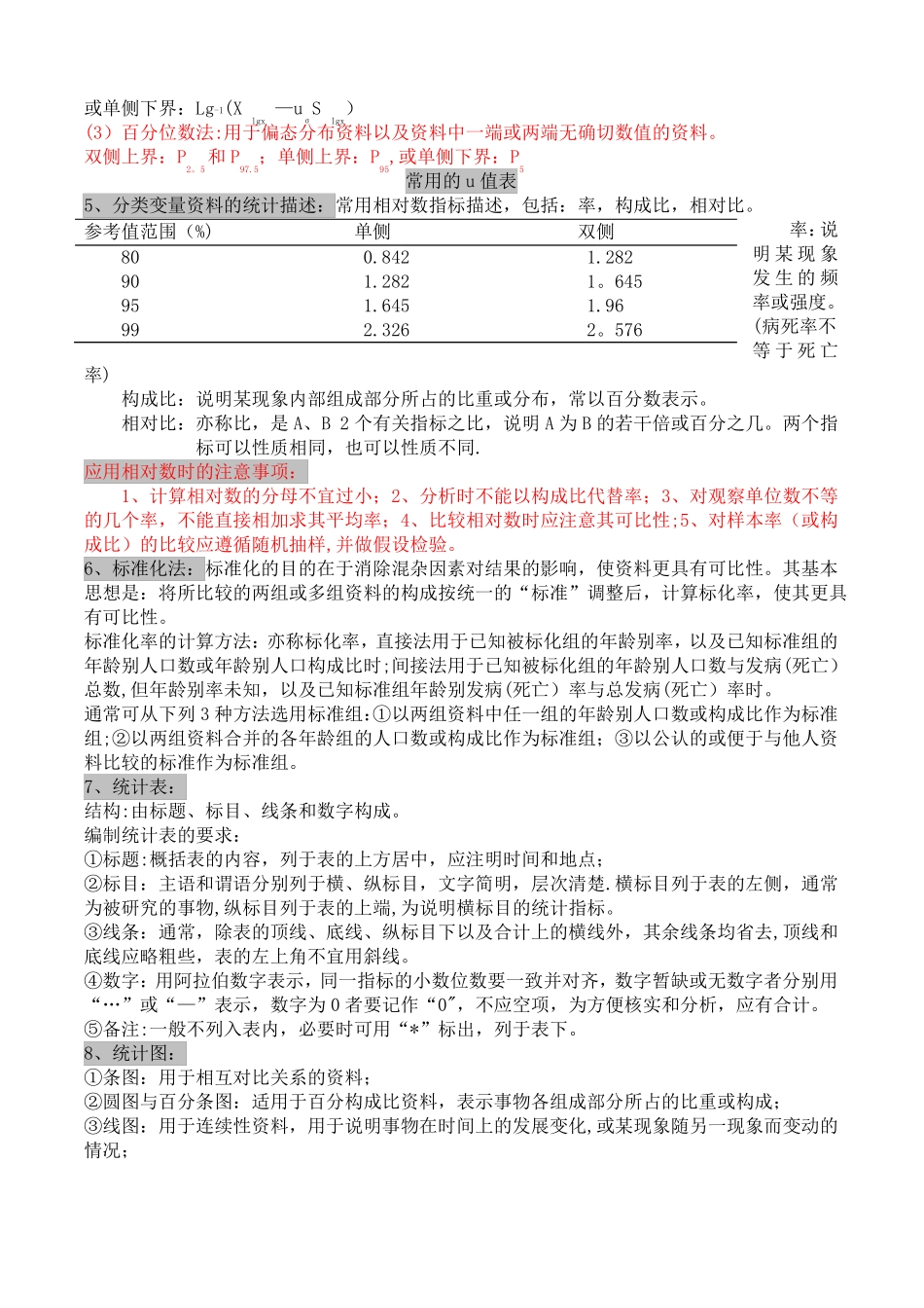 医学统计学知识点汇总_第2页