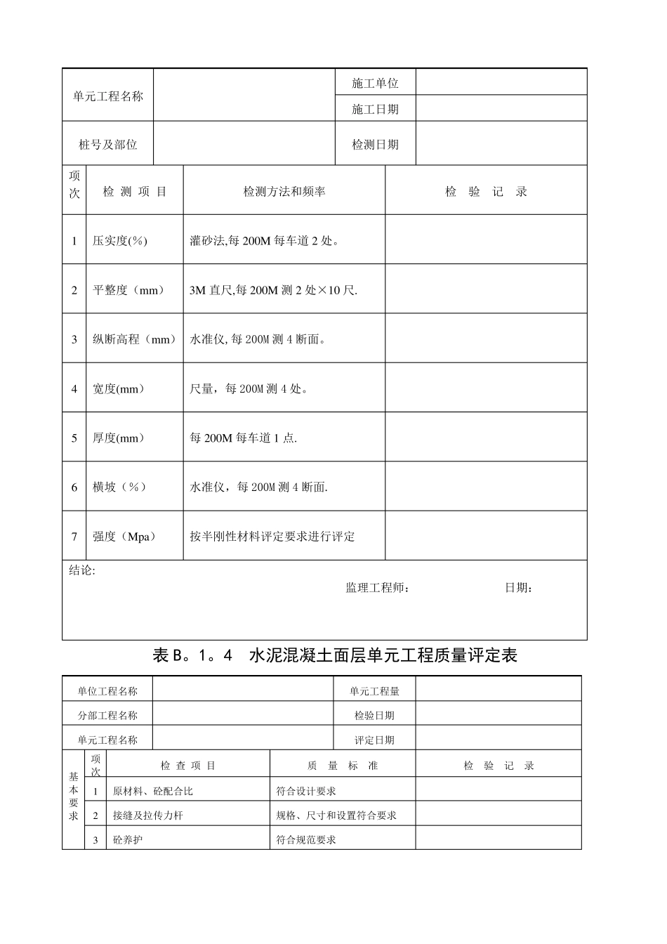 石灰土路基单元工程质量评定表_第2页