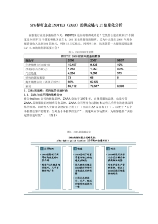 SPA标杆企业INDITEX(ZARA)的供应链与IT信息化分析