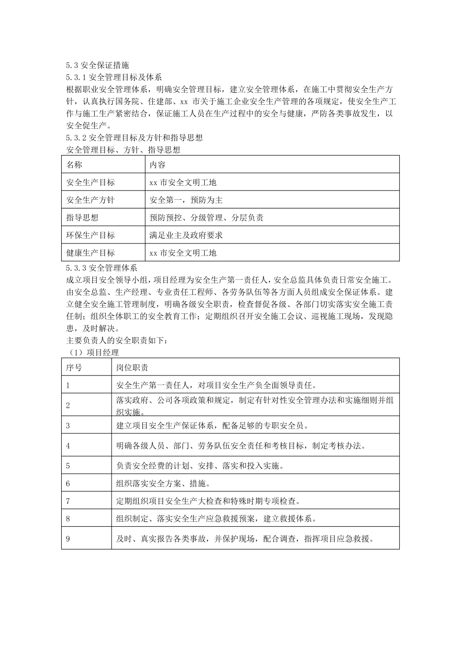 建设项目工程安全保证措施_第1页