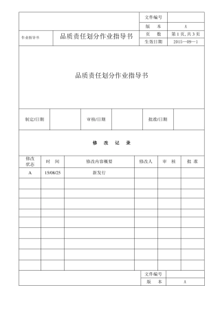 品质责任划分作业指导书