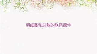 明细账和总账的联系课件