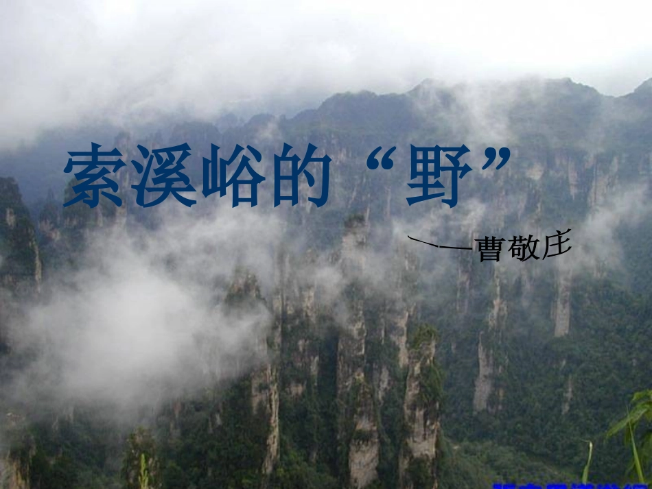 温才云索溪峪的野_第1页