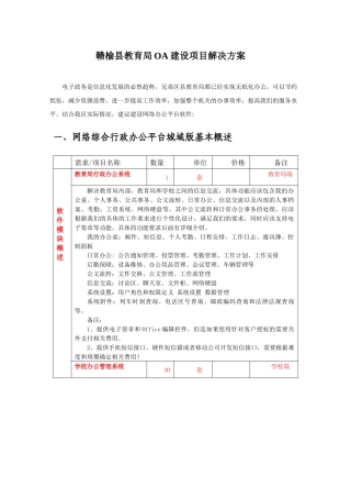 赣榆县教育局OA建设项目解决方案