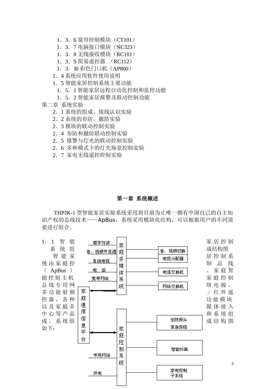 THPJK-1型智能家居实验指导书_第3页