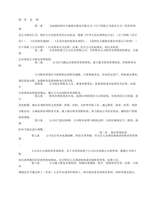 深圳市某视讯股份有限公司财务制度