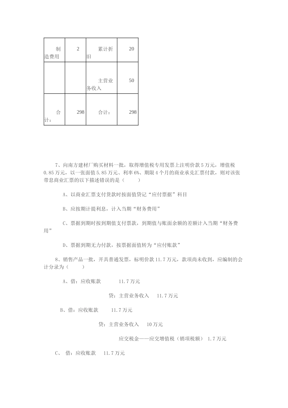 深圳年度《会计基础》试题_第3页