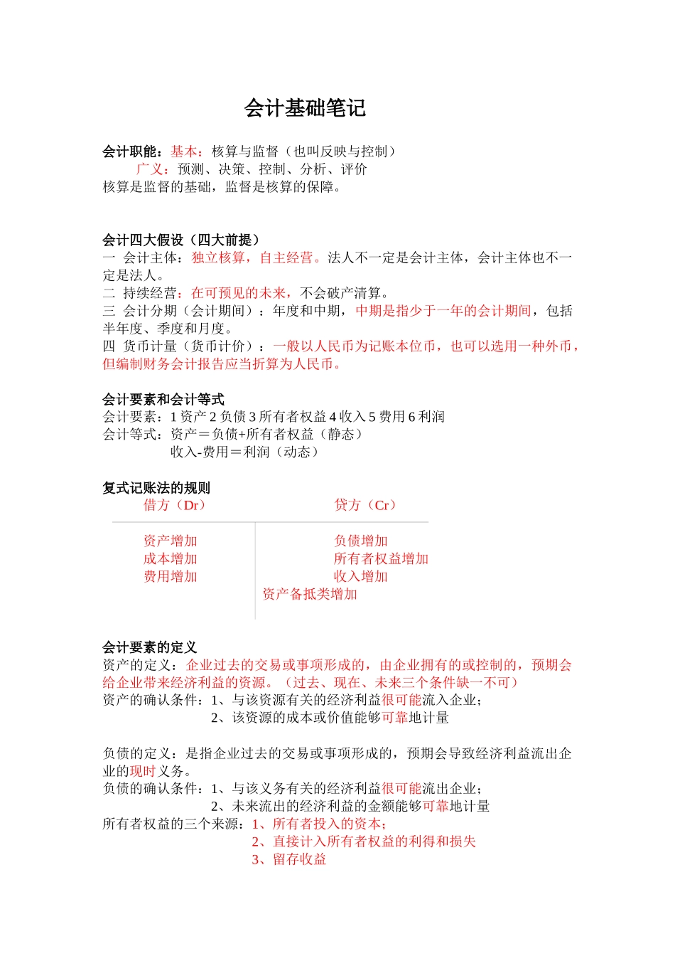 深圳市会计基础笔记_第1页