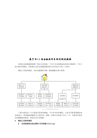 论基于QTP的金融软件自动化测试框架