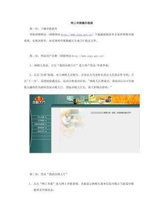 涉外企业所得税年度网上申报操作指南(企业版)
