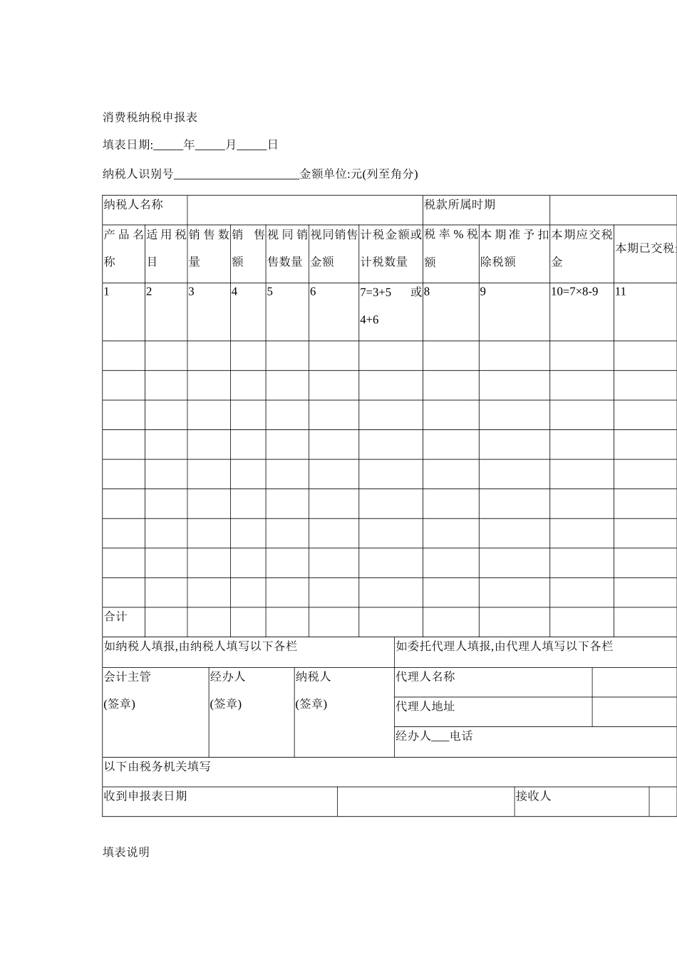 消费税纳税申报表汇总_第1页