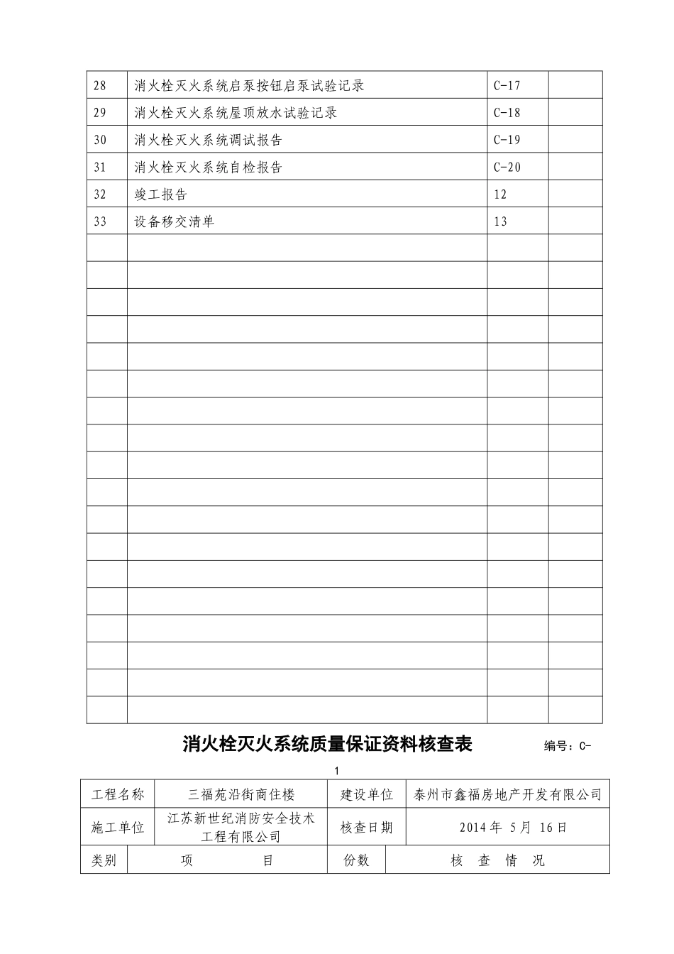 消火栓系统施工安装质量记录_第3页
