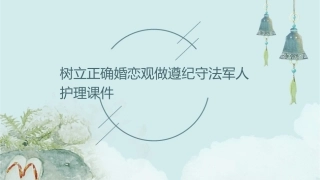 树立正确婚恋观做遵纪守法军人护理课件