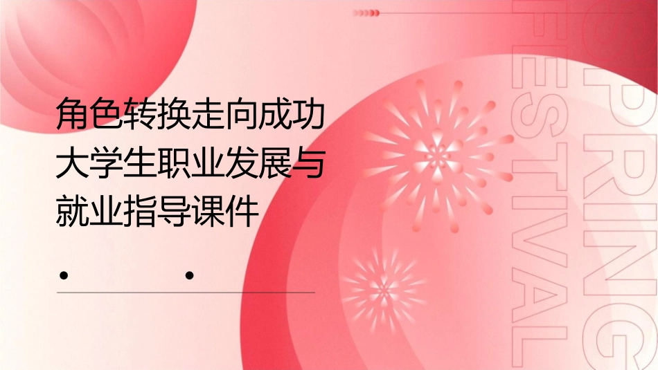 角色转换走向成功大学生职业发展与就业指导课件_第1页