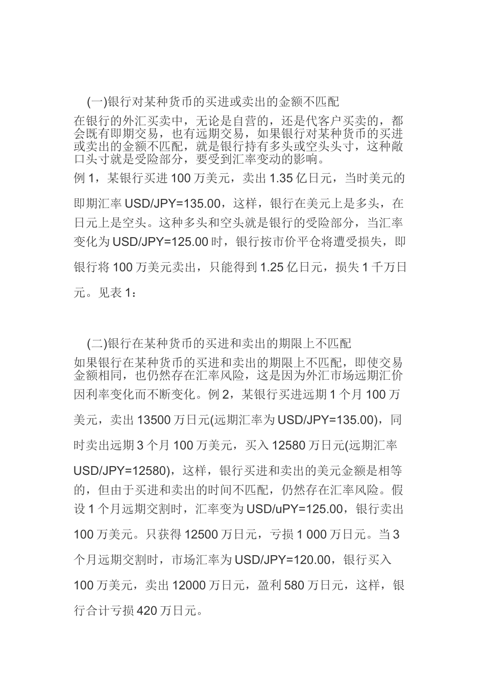 浅析银行外汇头寸汇率风险的管理方法.doc唐尧奇_第2页