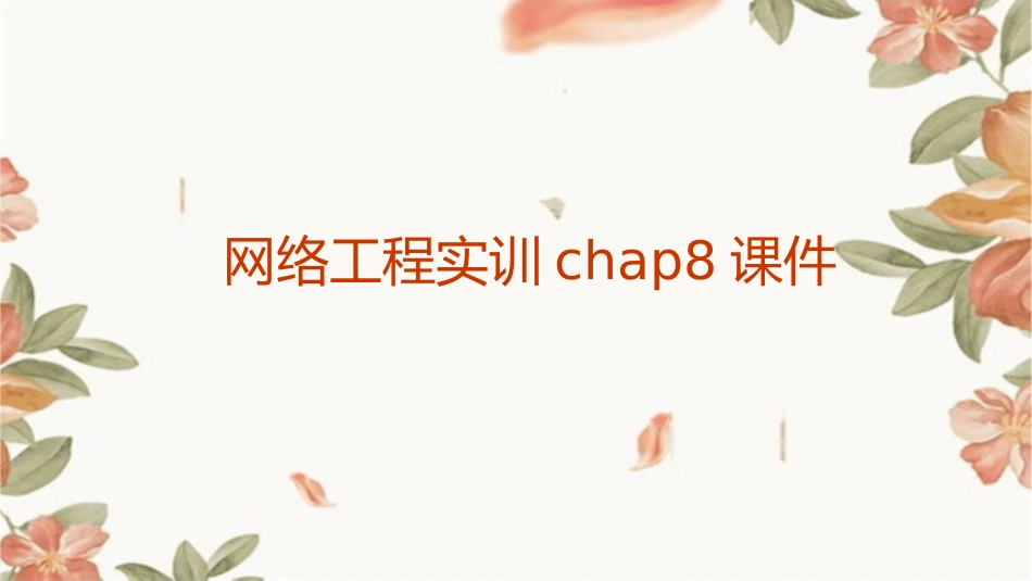 网络工程实训chap8课件_第1页
