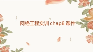 网络工程实训chap8课件