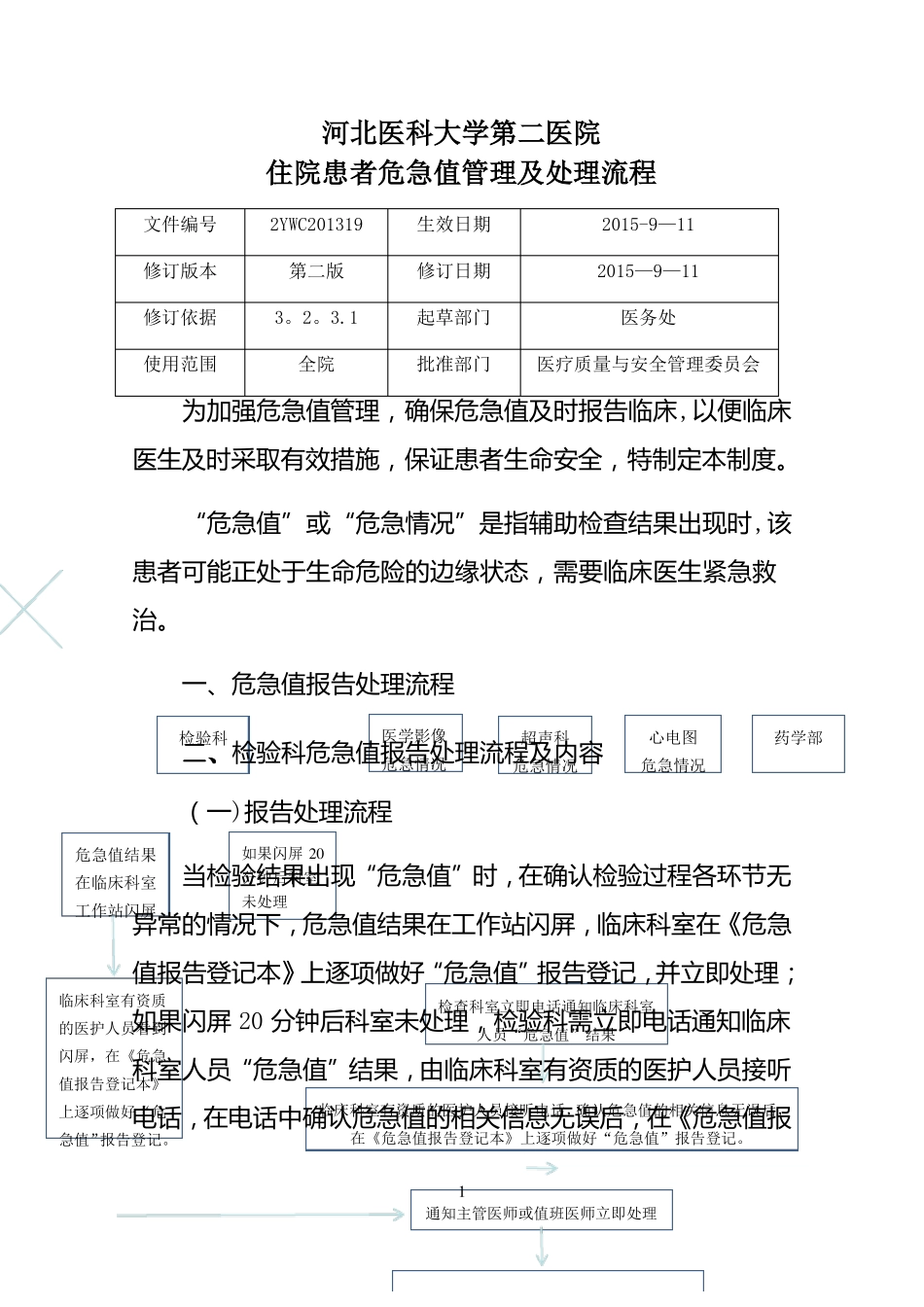 危急值管理及处理流程_第1页