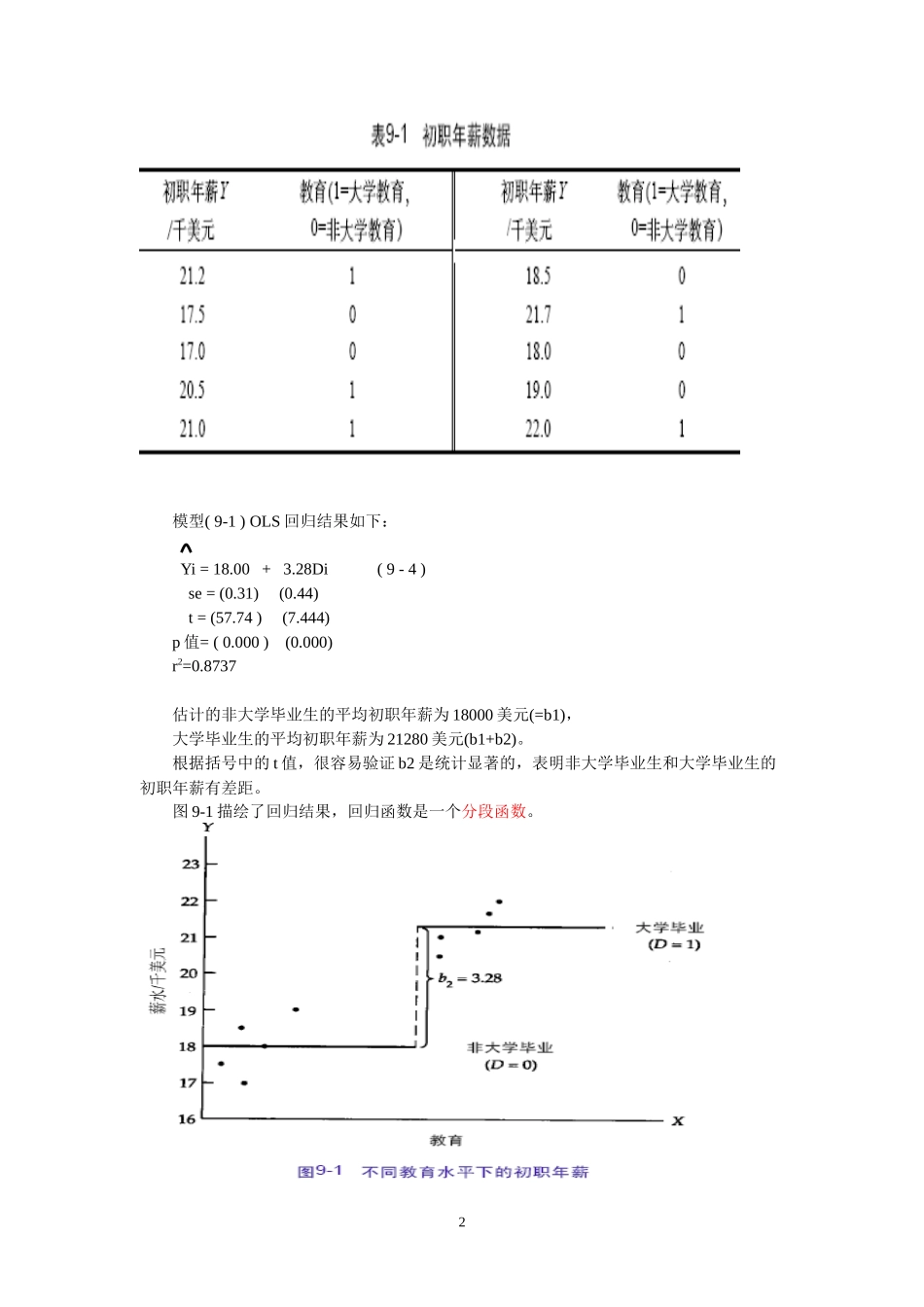 第九章 含虚拟变量的回归模型_第2页