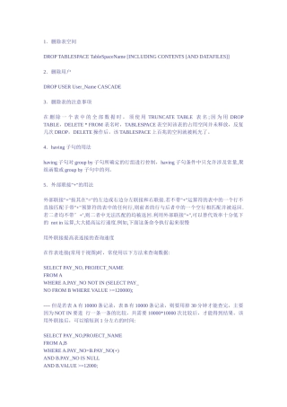 心得共享：Oracle经验技巧集锦