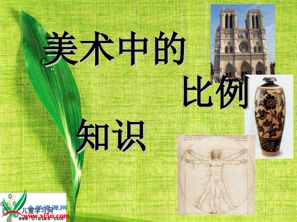 （人美版）五年级美术上册课件美术中的比例知识1_第1页