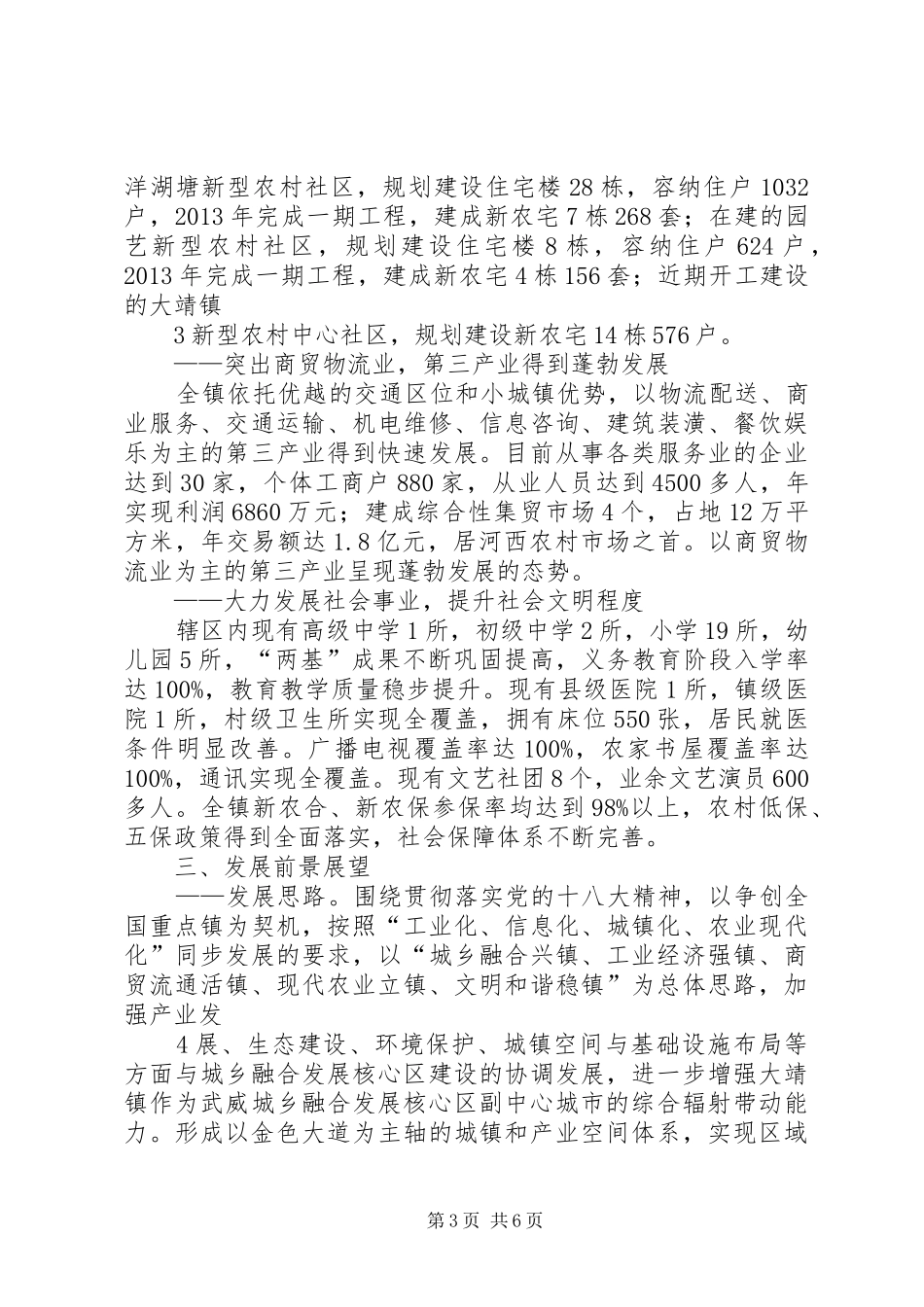 大靖镇建设发展专题报告(终稿)_第3页