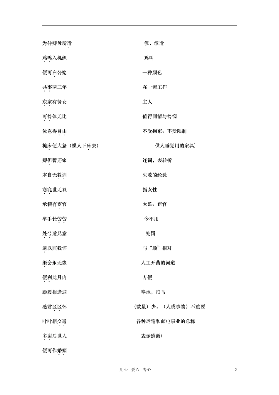 《孔雀东南飞》学案必修一_第2页